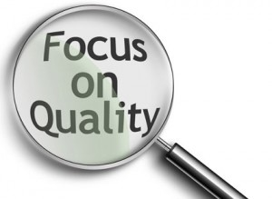 Focus on Quality under a magnifying glass